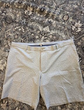 Peter Millar Light Blue Micro-Print Shorts